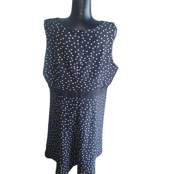 Ricki's Black and White Polka Dot Sleeveless Dress 18 - Picture 5 of 6
